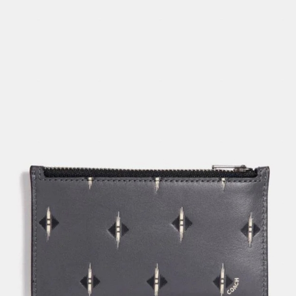 Coach Zip Card Case With Ikat Geo Print - Picture 1 of 2